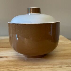 Premiere Colorama D7800 Brown and White Sugar Bowl Lidded Dish